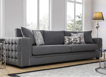 Luxury Living room Sofa 2 Seat Two-seater gray Couch Chesterfield Couches new